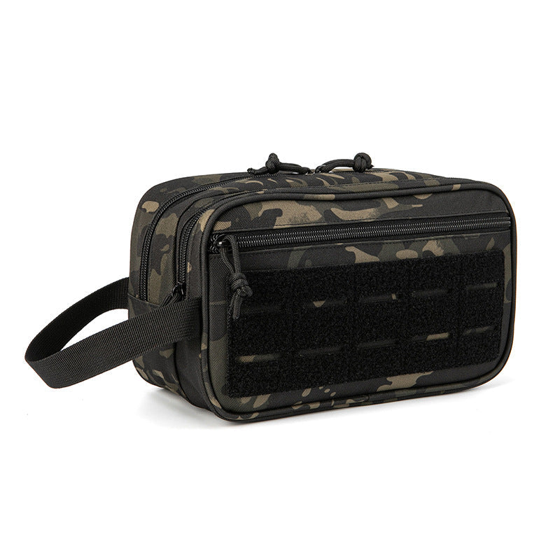 Men's Tactical Toiletry Organizer Bag - Outdoor Travel Makeup Pouch with Multiple Compartments